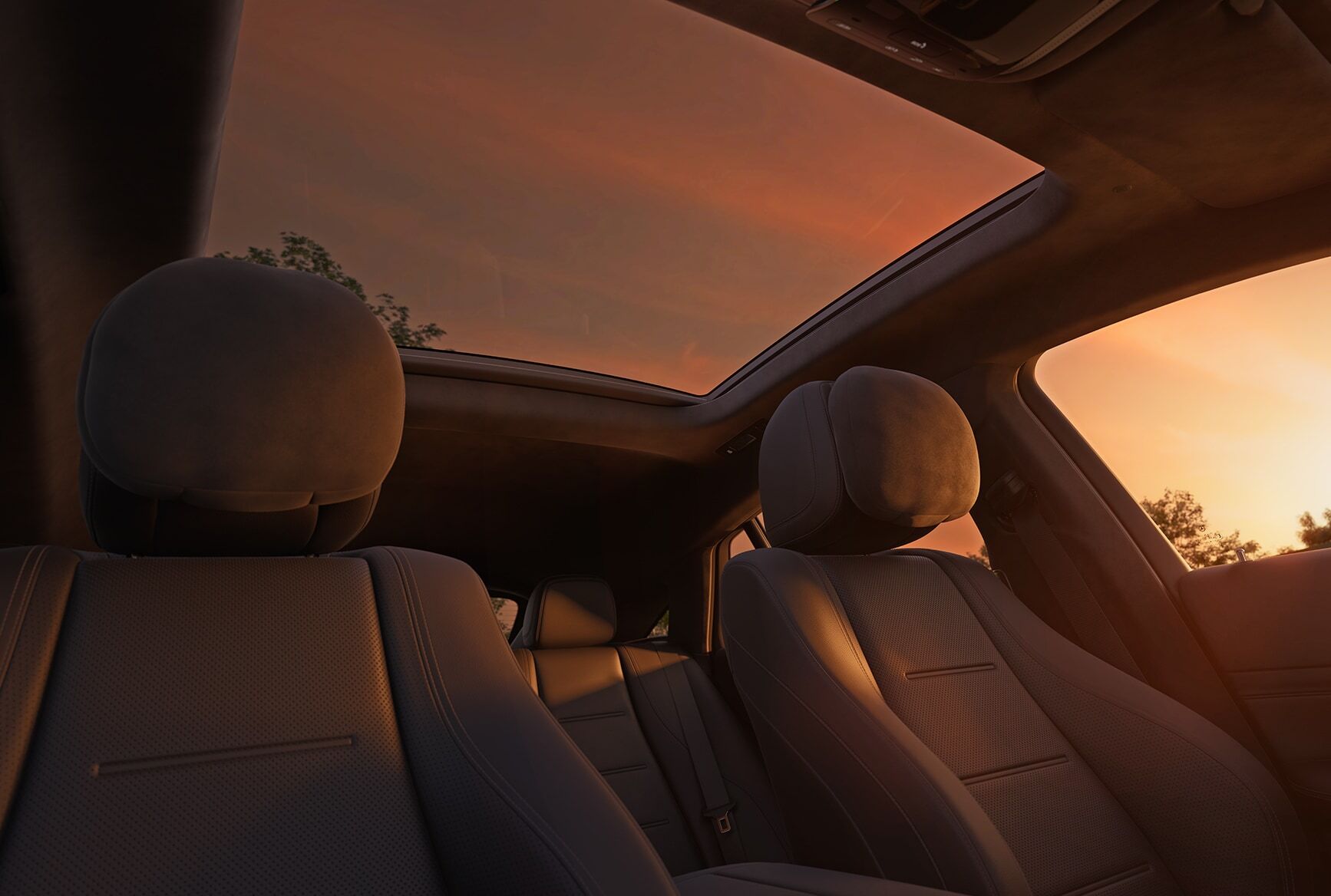 2027 Mercedes-Benz GLE Coupe interior with rear seats folded