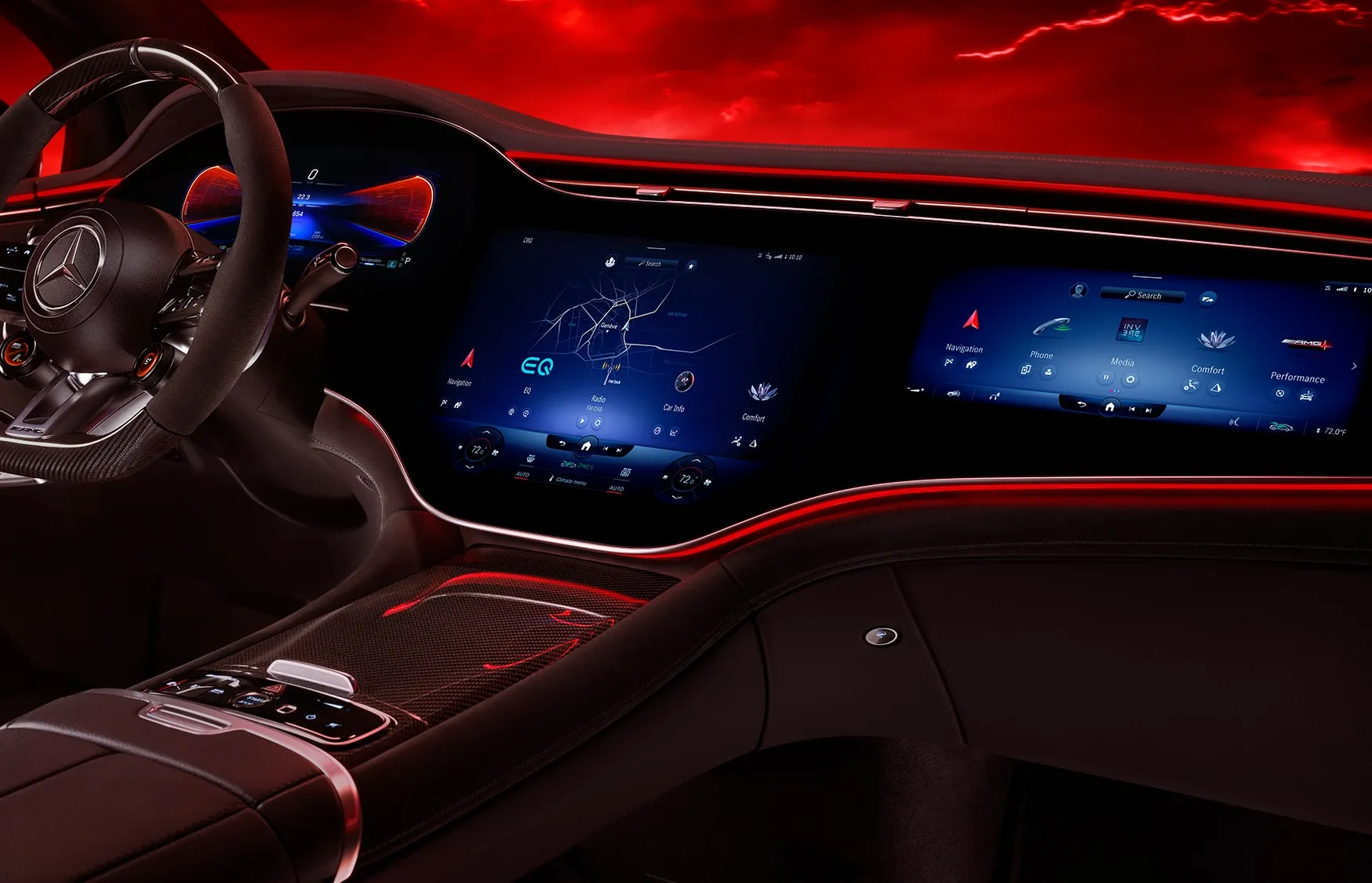 2026 Mercedes-Benz EQE SUV MBUX Hyperscreen comparison