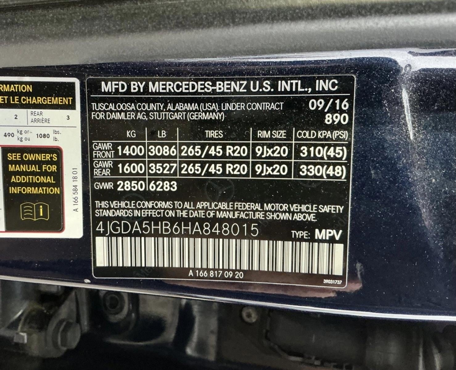 2017 MERCEDES-BENZ GLE-CLASS - Image 15