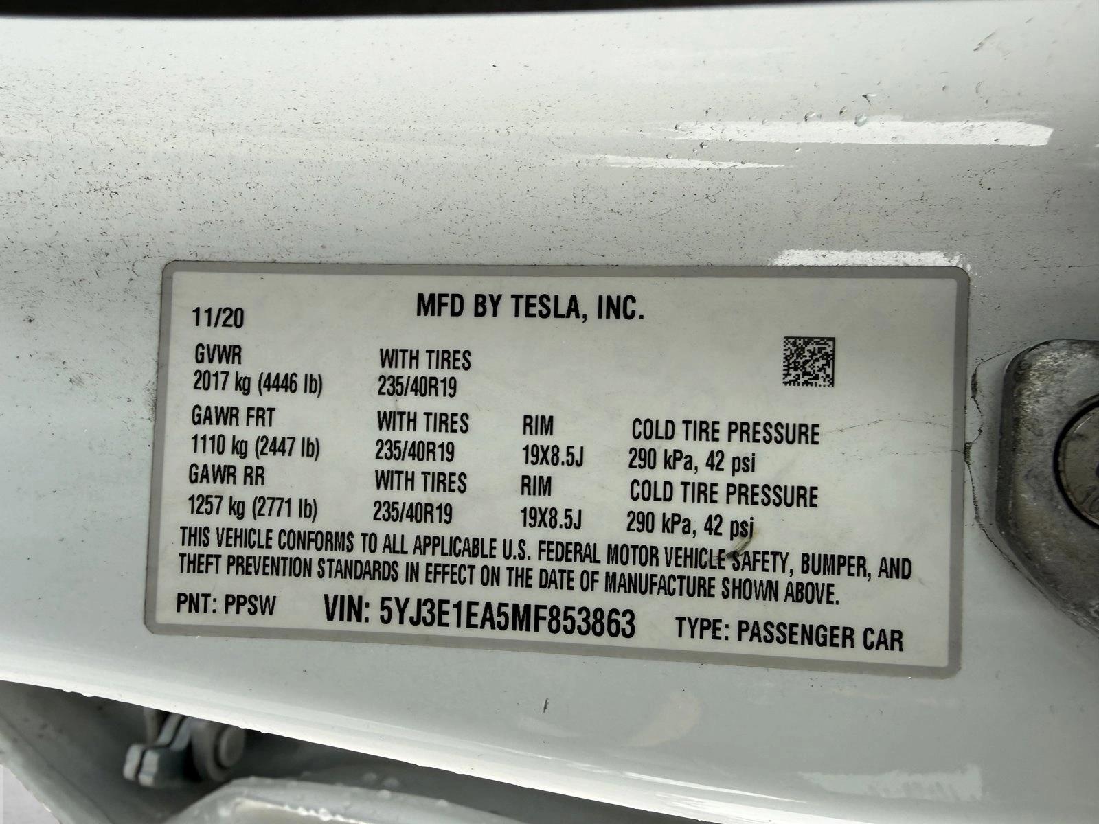 2021 TESLA MODEL 3 - Image 15