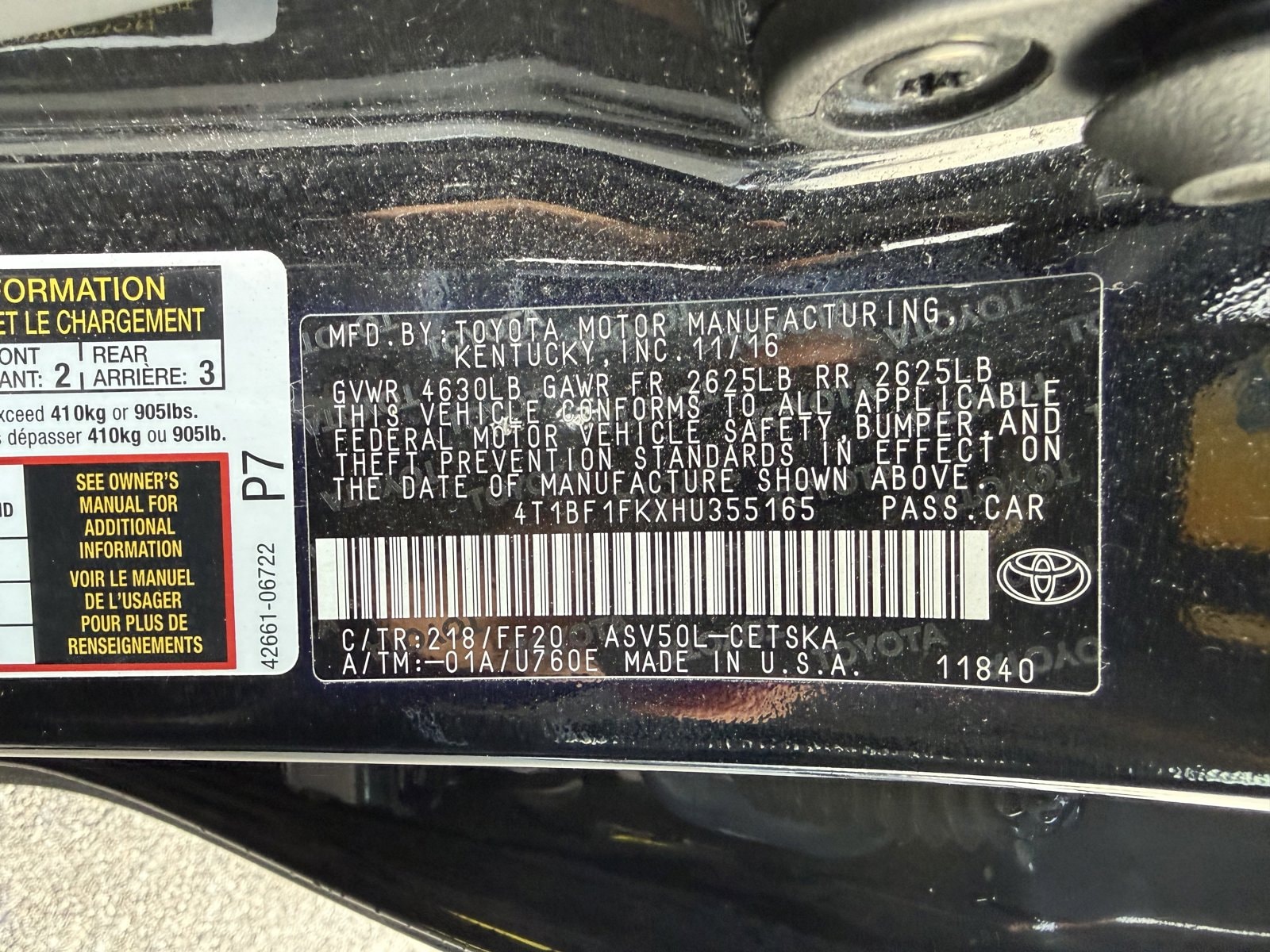 2017 TOYOTA CAMRY - Image 15