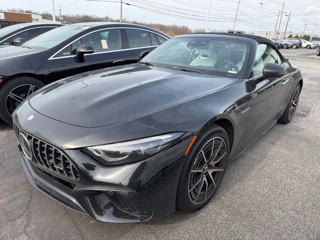 Obsidian Black 2023 Mercedes-Benz SL-Class AMG SL 55 4MATIC Convertible All-Wheel Drive 9-Speed Automatic