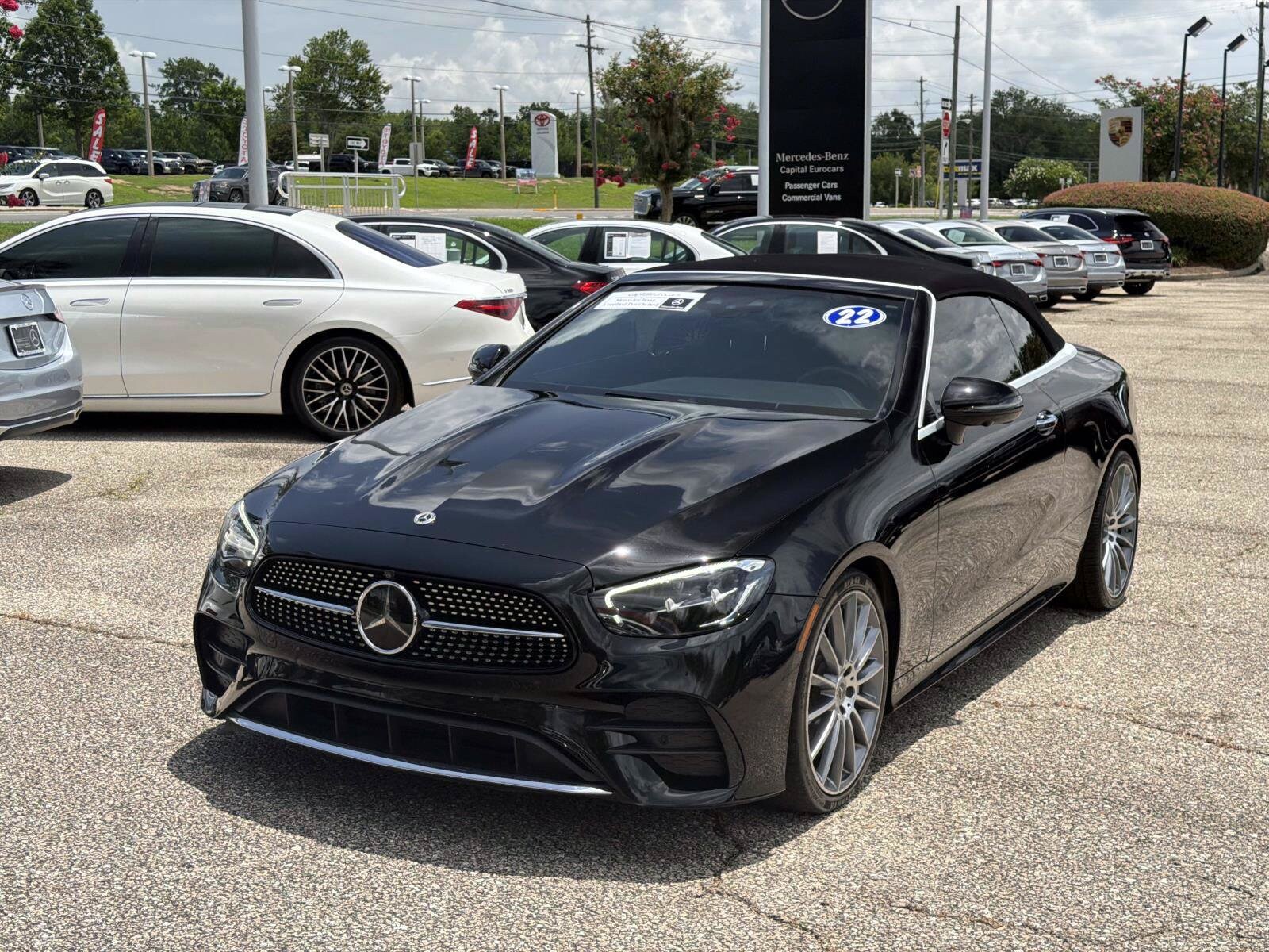 Obsidian Black Metallic 2022 Mercedes-Benz E-Class Convertible Rear-Wheel Drive Automatic