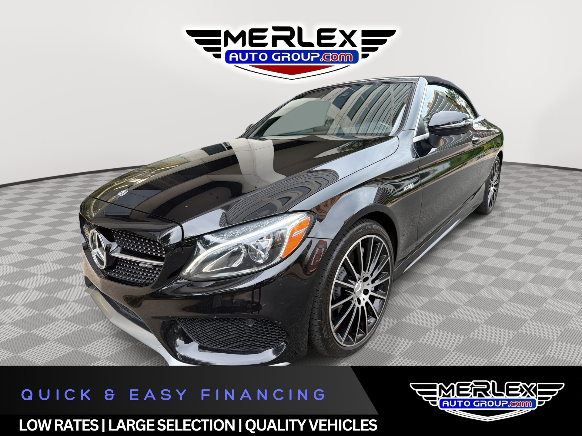 Black 2017 Mercedes-Benz C-Class AMG C 43 Cabriolet Convertible All-Wheel Drive 9-Speed Automatic