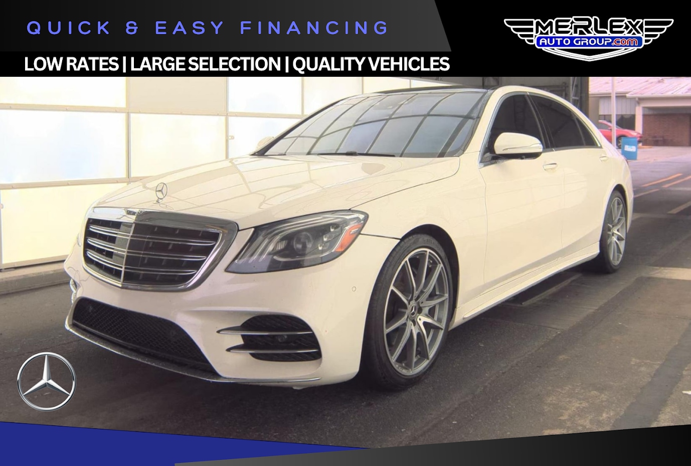 White 2020 Mercedes-Benz S-Class Sedan Rear-Wheel Drive 9-Speed Automatic