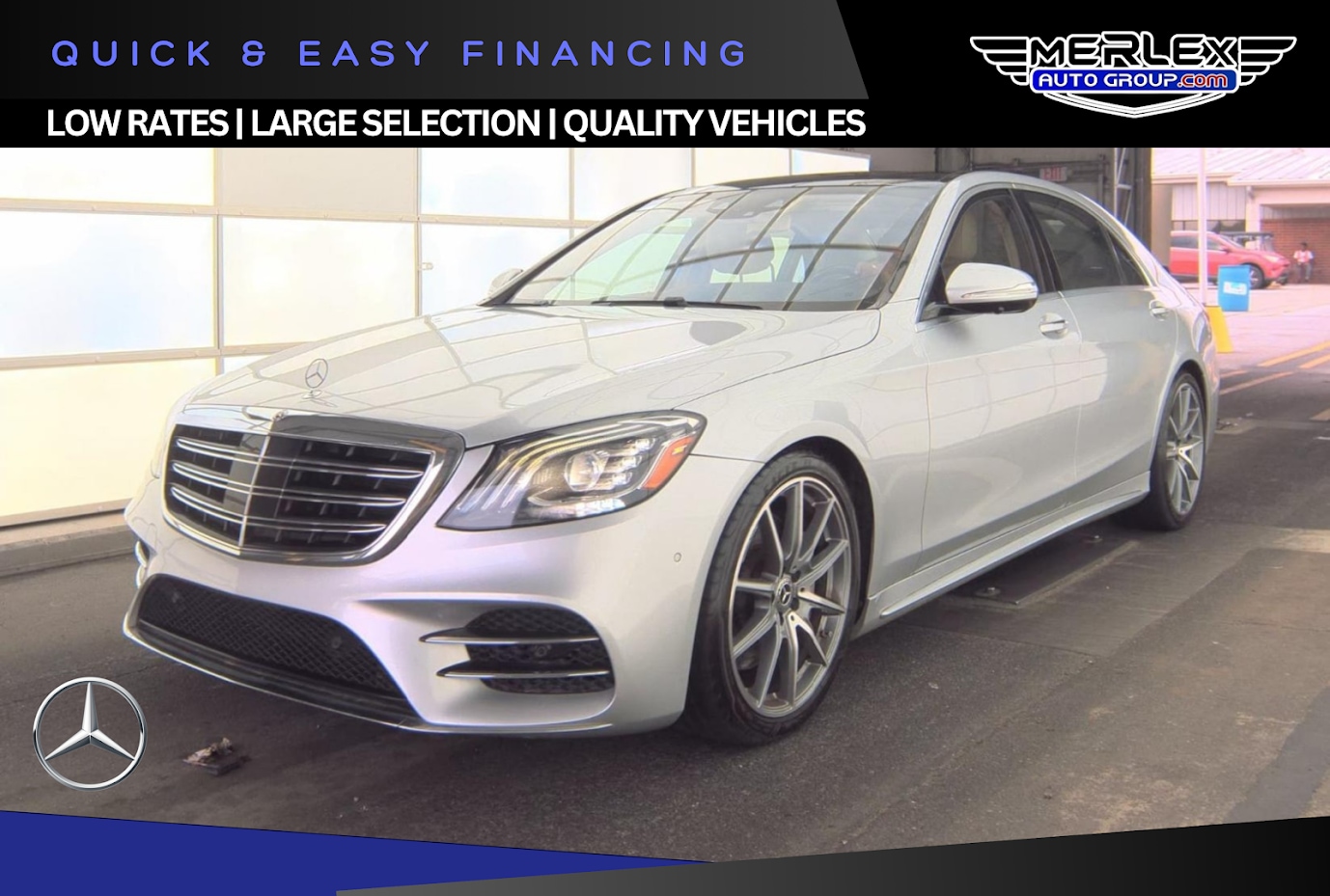 Silver 2020 Mercedes-Benz S-Class Sedan Rear-Wheel Drive 9-Speed Automatic