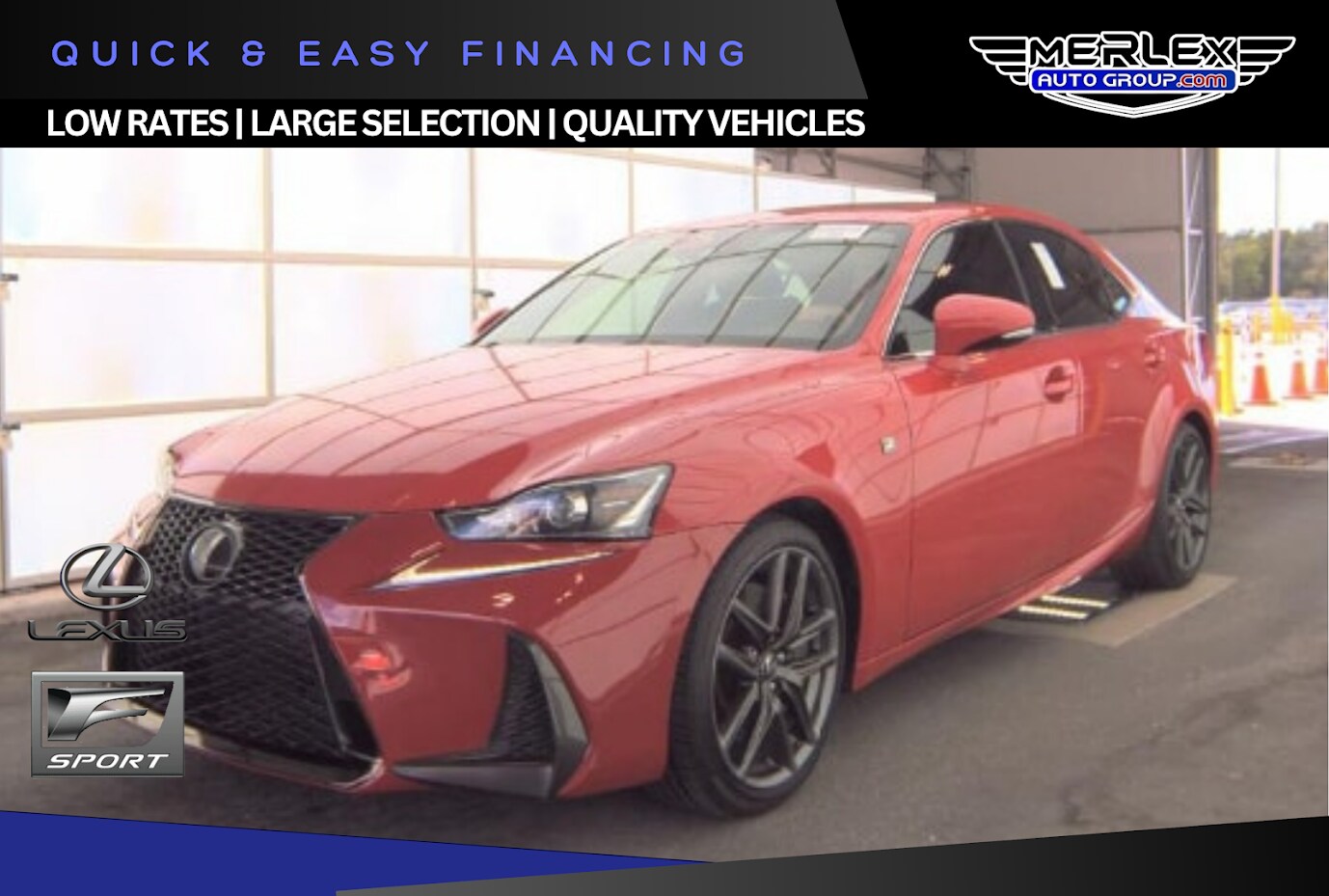 Red 2018 Lexus IS 300 RWD Sedan Rear-Wheel Drive 8-Speed Automatic