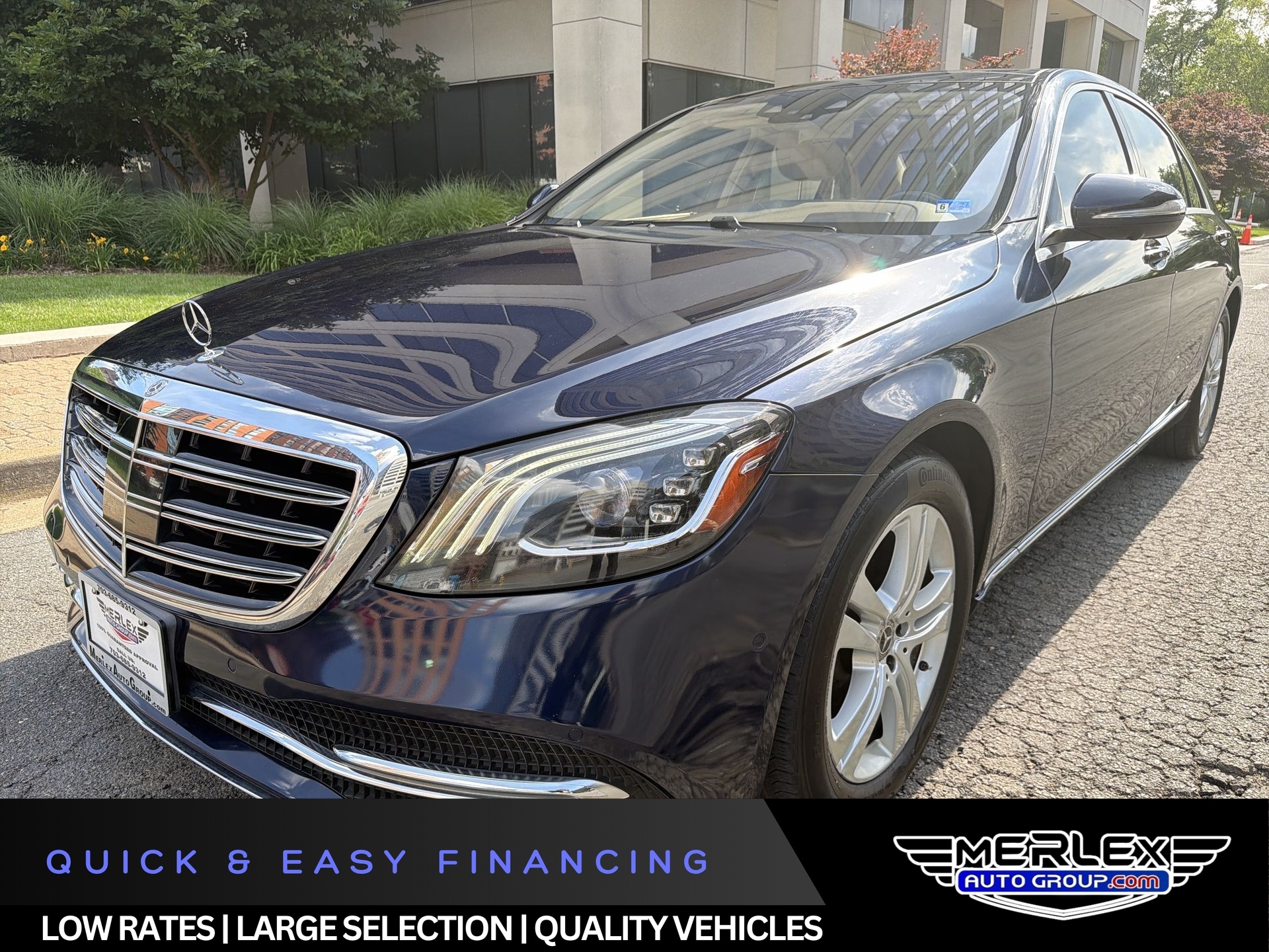Blue 2018 Mercedes-Benz S-Class S 560 4MATIC AWD Sedan All-Wheel Drive 9-Speed Automatic