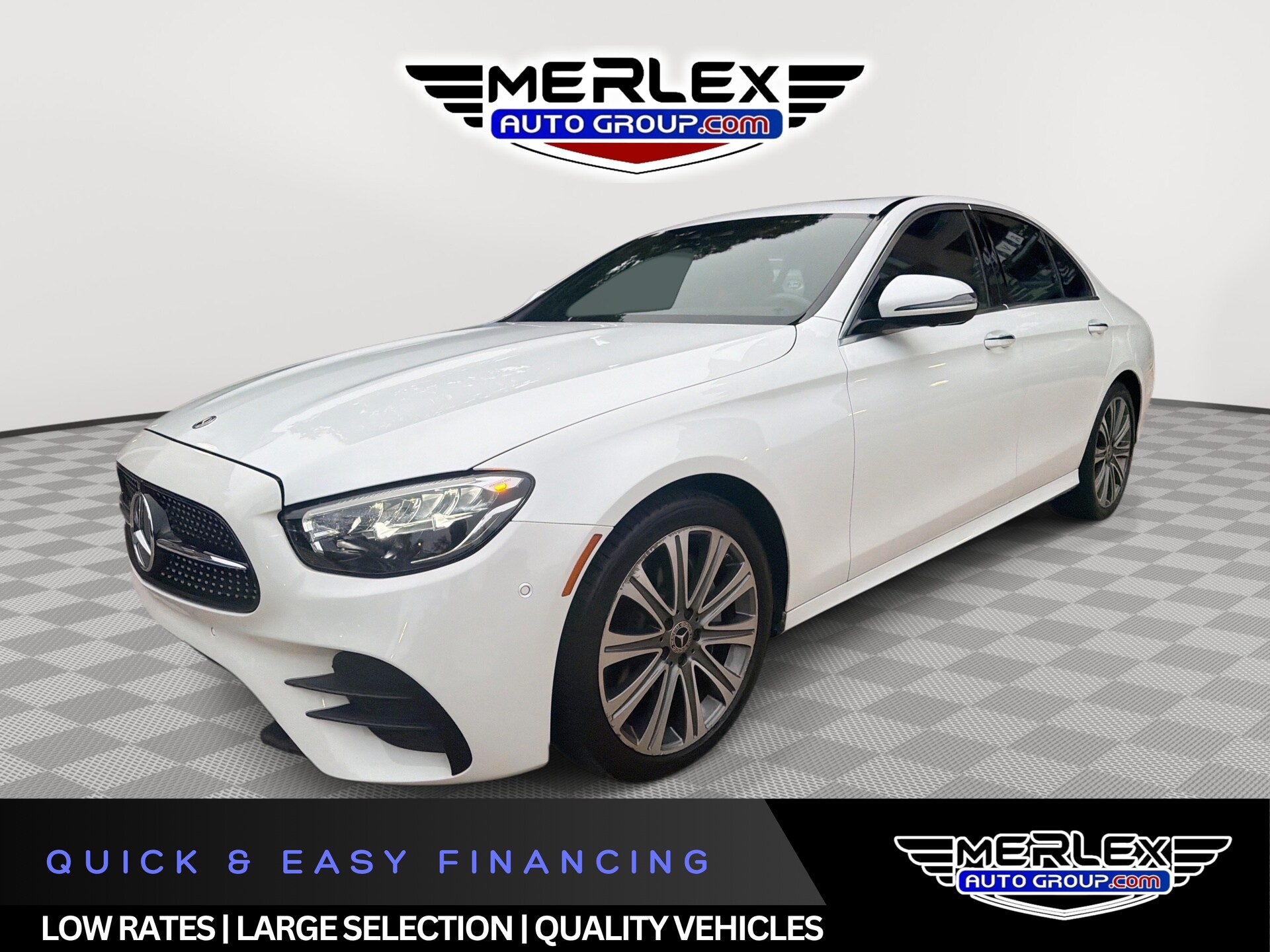 White 2021 Mercedes-Benz E-Class Sedan Rear-Wheel Drive 9-Speed Automatic