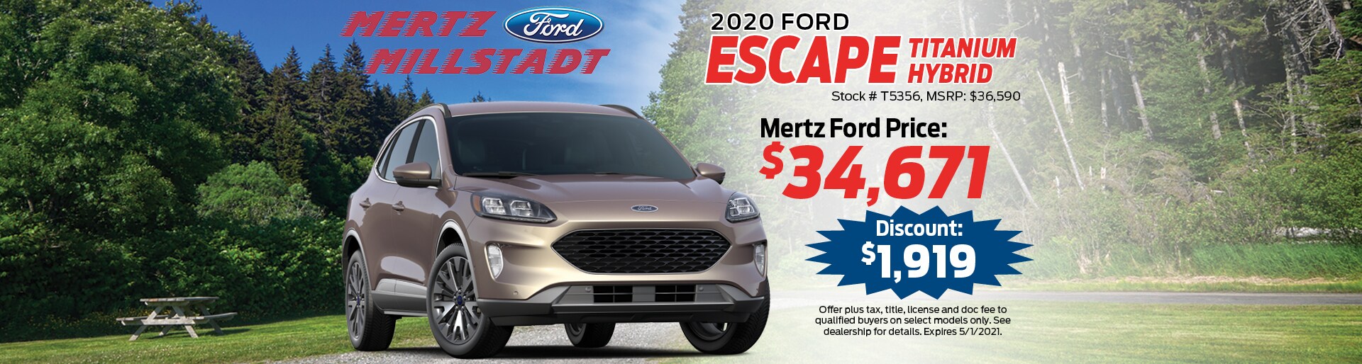2020 Ford Escape Titanium Hybrid | Mertz ford