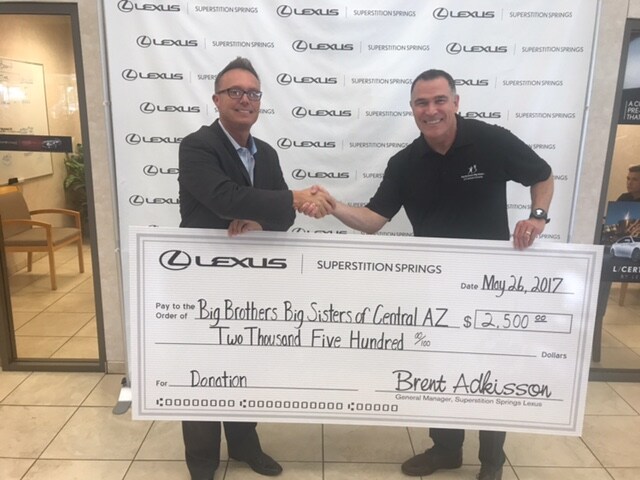 Superstition Springs Lexus donates to Brothers Big Sisters