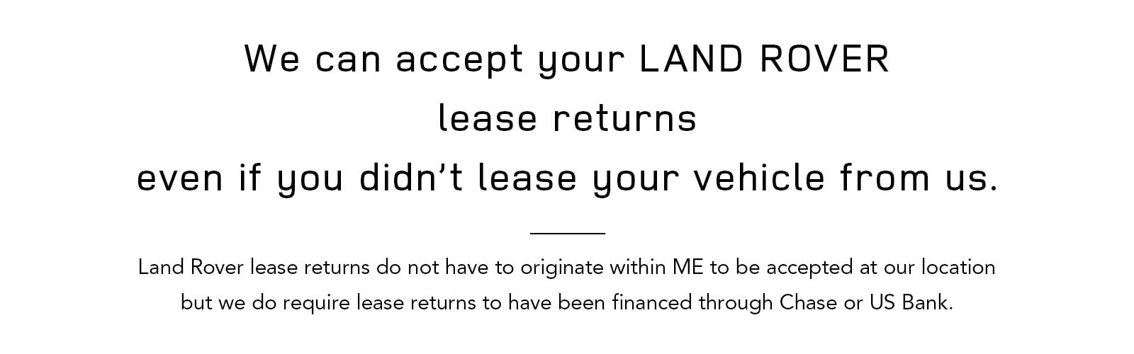 Land Rover Lease Return at Land Rover Scarborough