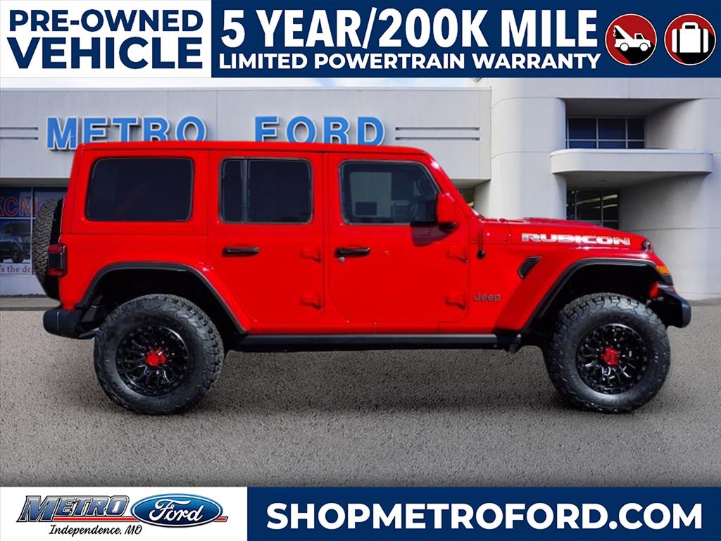 Used 2022 Jeep Wrangler Unlimited Rubicon with VIN 1C4HJXFG6NW171904 for sale in Kansas City