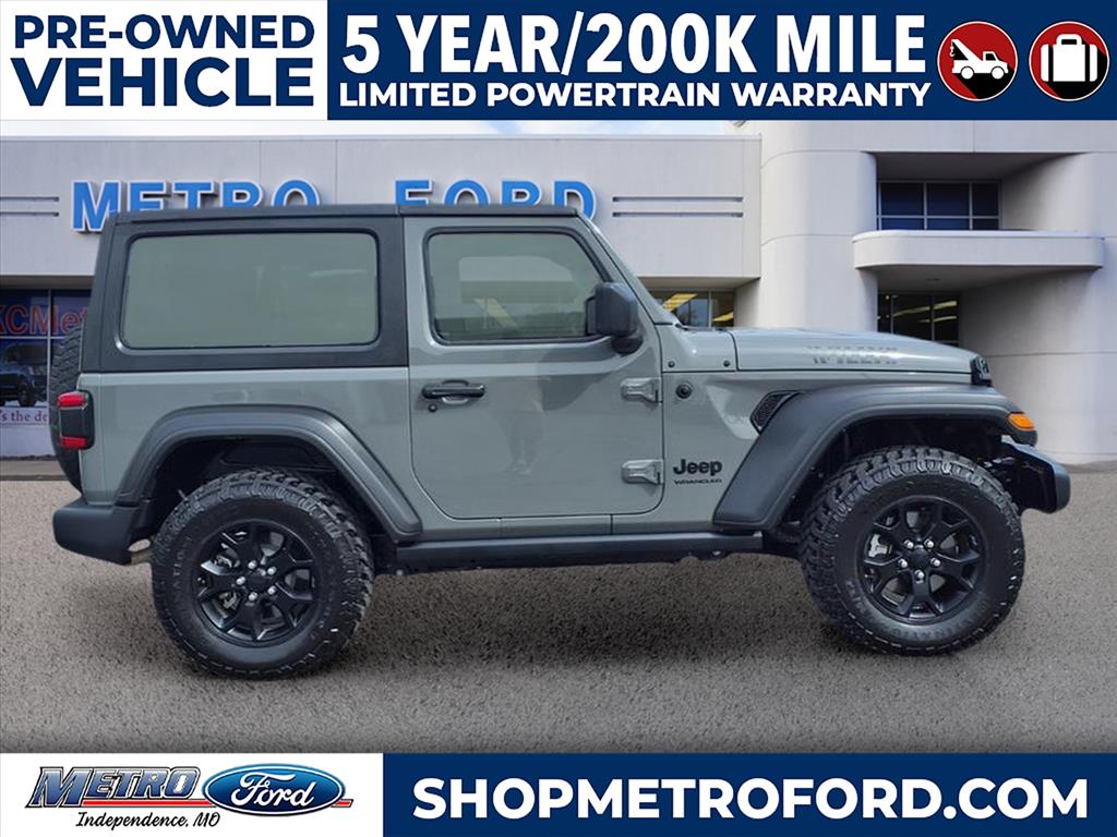 Used 2021 Jeep Wrangler Willys with VIN 1C4GJXAN9MW581306 for sale in Kansas City