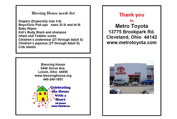 Pull A Part Cleveland Ohio >> Blessing House Cleveland Support Metro Toyota Serves Brunswick Pull A Part Cleveland Ohio >> Blessing House Cleveland Support Metro Toyota Serves Brunswick