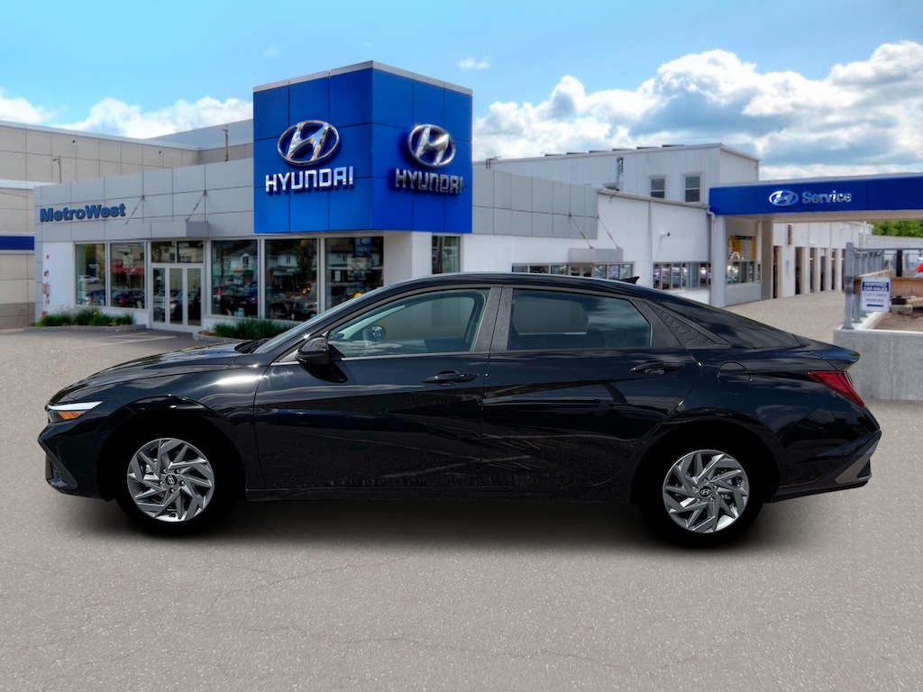 New 2026 Hyundai Elantra Hybrid Blue Sedan