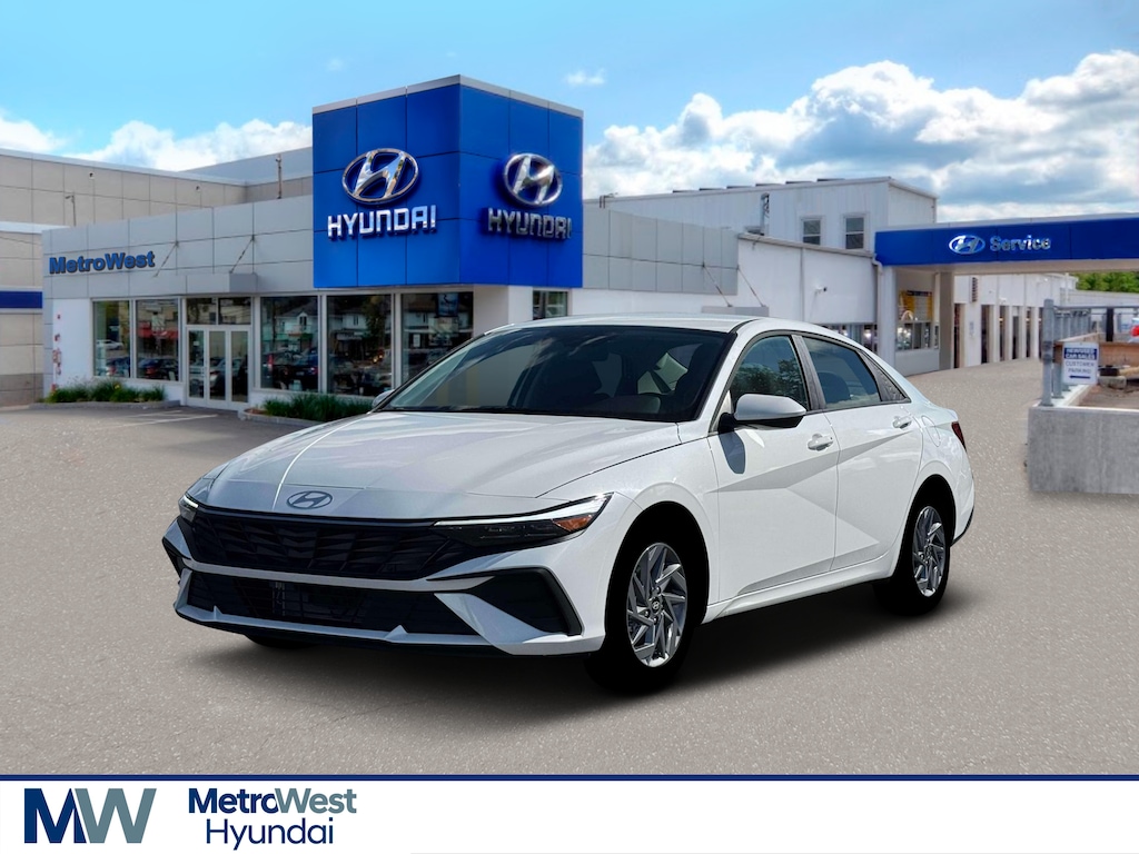 New 2026 Hyundai Elantra Hybrid Blue Sedan