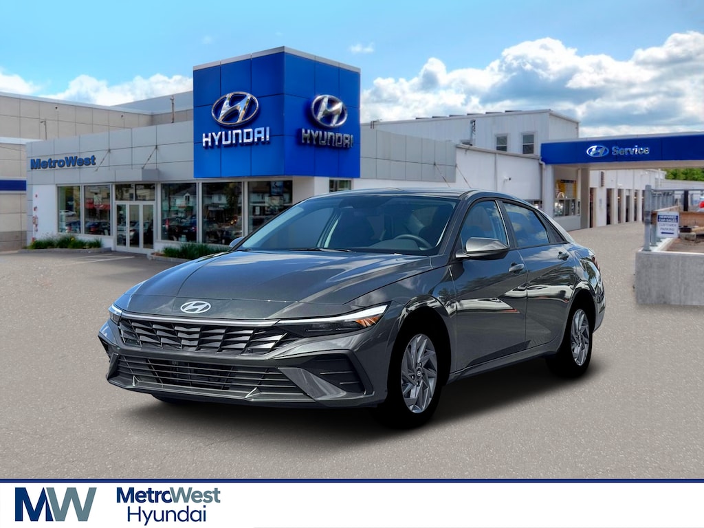 New 2026 Hyundai Elantra Hybrid Blue Sedan