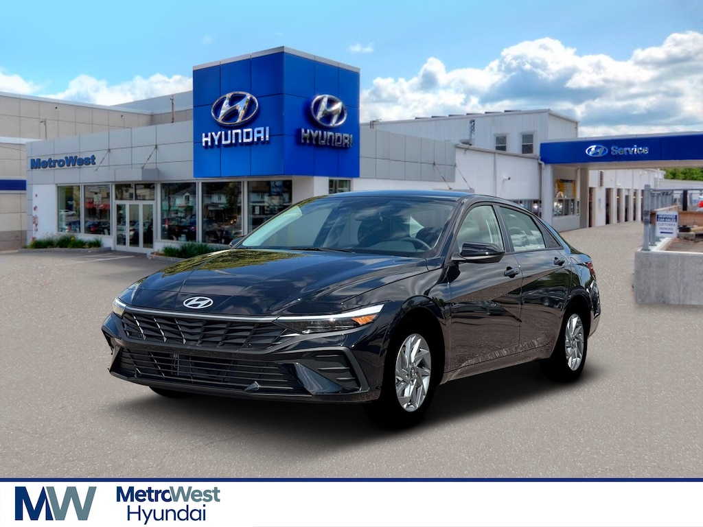 New 2026 Hyundai Elantra Hybrid Blue Sedan