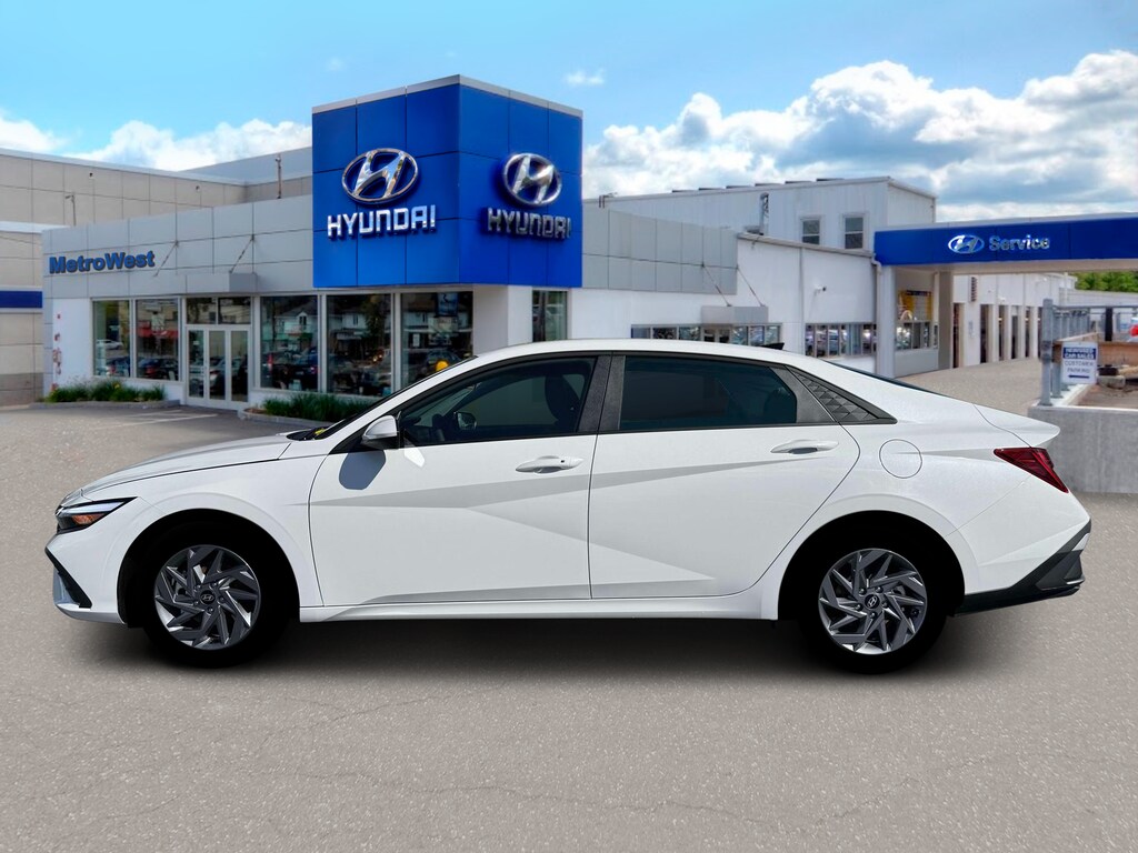 New 2026 Hyundai Elantra Hybrid Blue Sedan