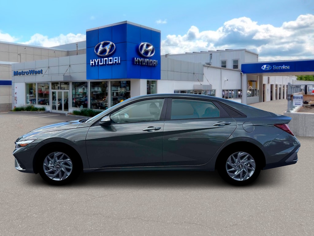 New 2026 Hyundai Elantra Hybrid Blue Sedan