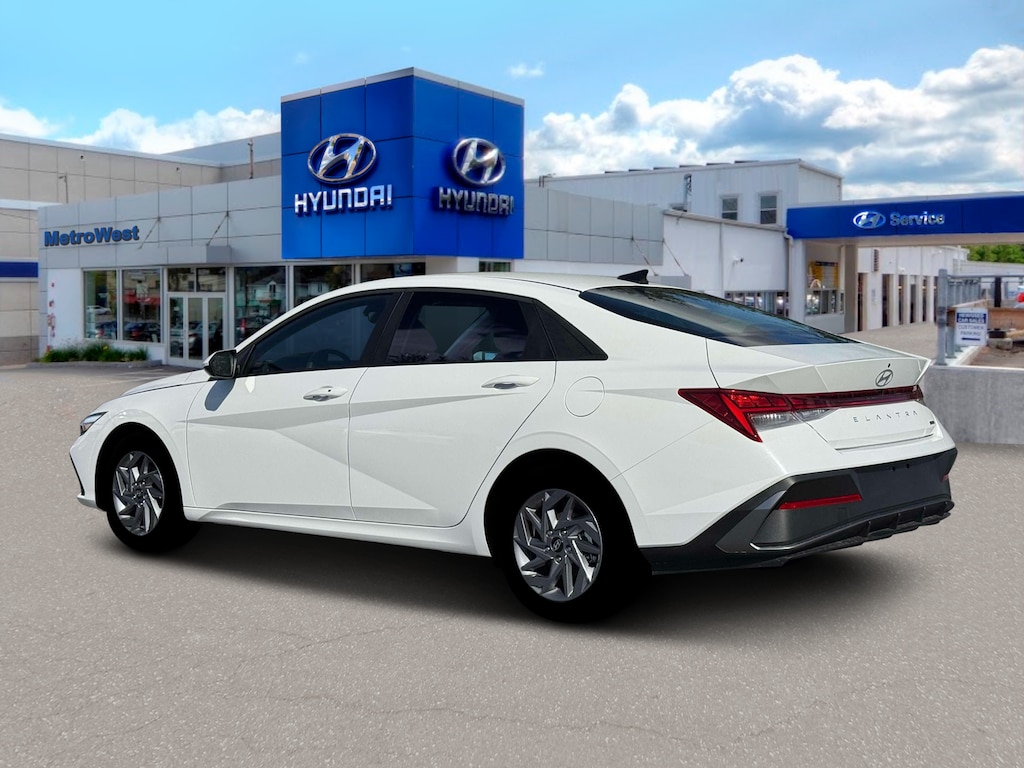 New 2026 Hyundai Elantra Hybrid Blue Sedan