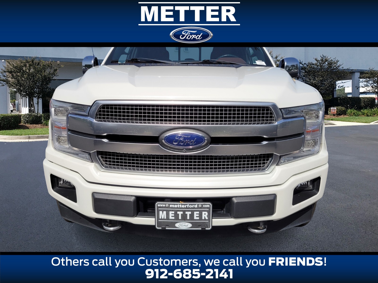 Used 2020 Ford F-150 Platinum with VIN 1FTEW1E45LFA91158 for sale in Metter, GA