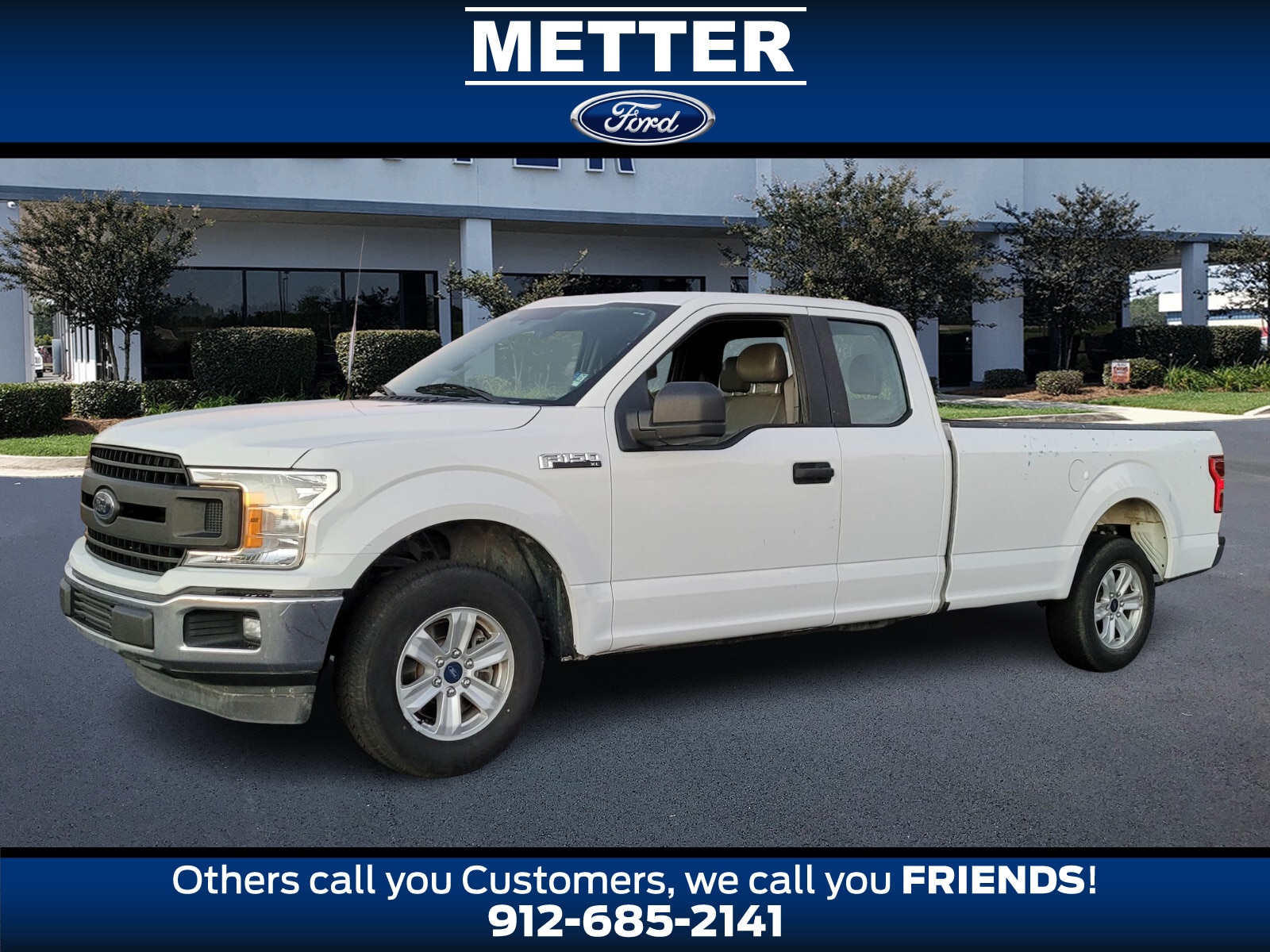 Used 2018 Ford F-150 XL with VIN 1FTEX1C51JKF86132 for sale in Metter, GA