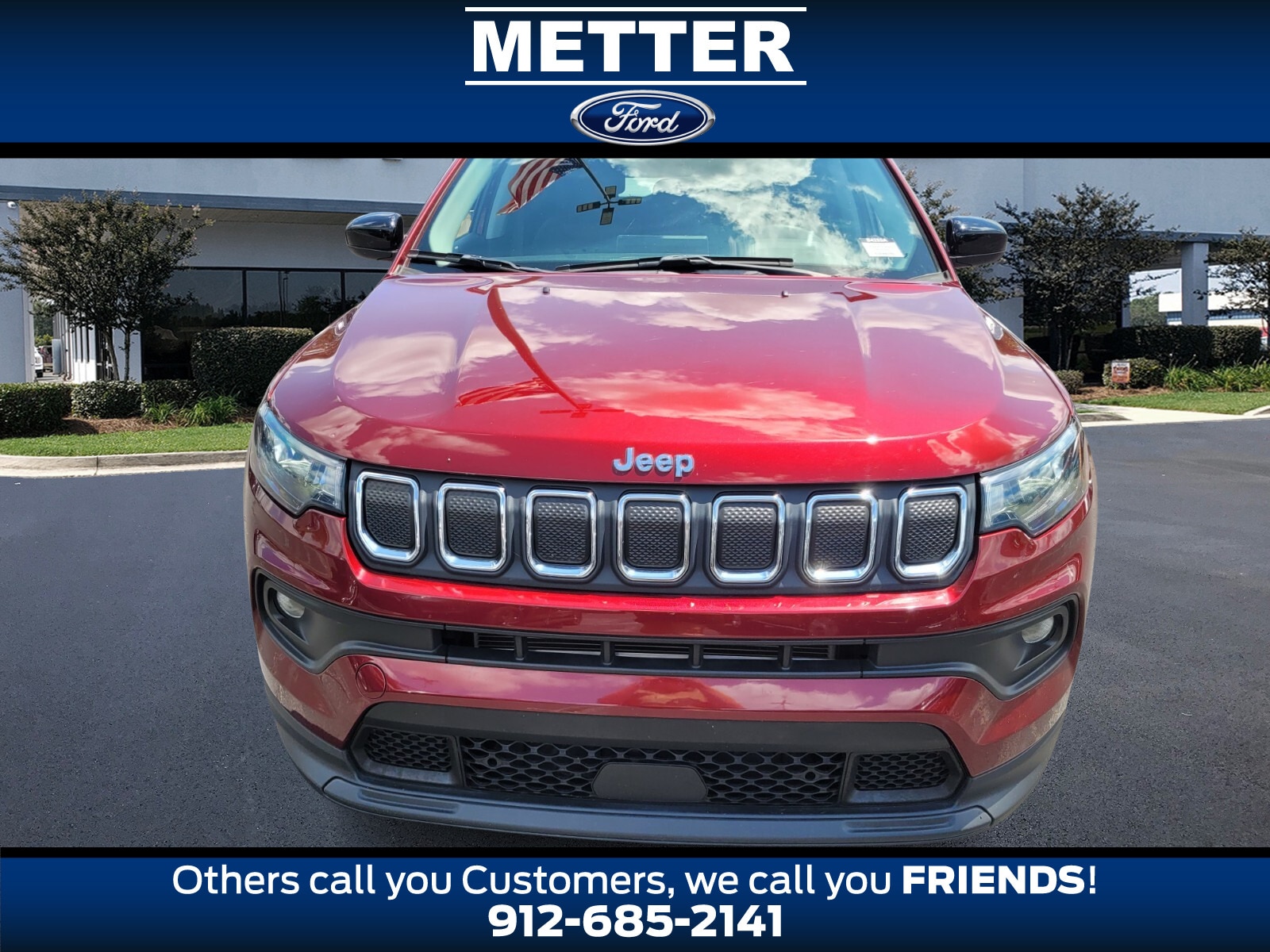 Used 2022 Jeep Compass Latitude with VIN 3C4NJCBB6NT182543 for sale in Metter, GA