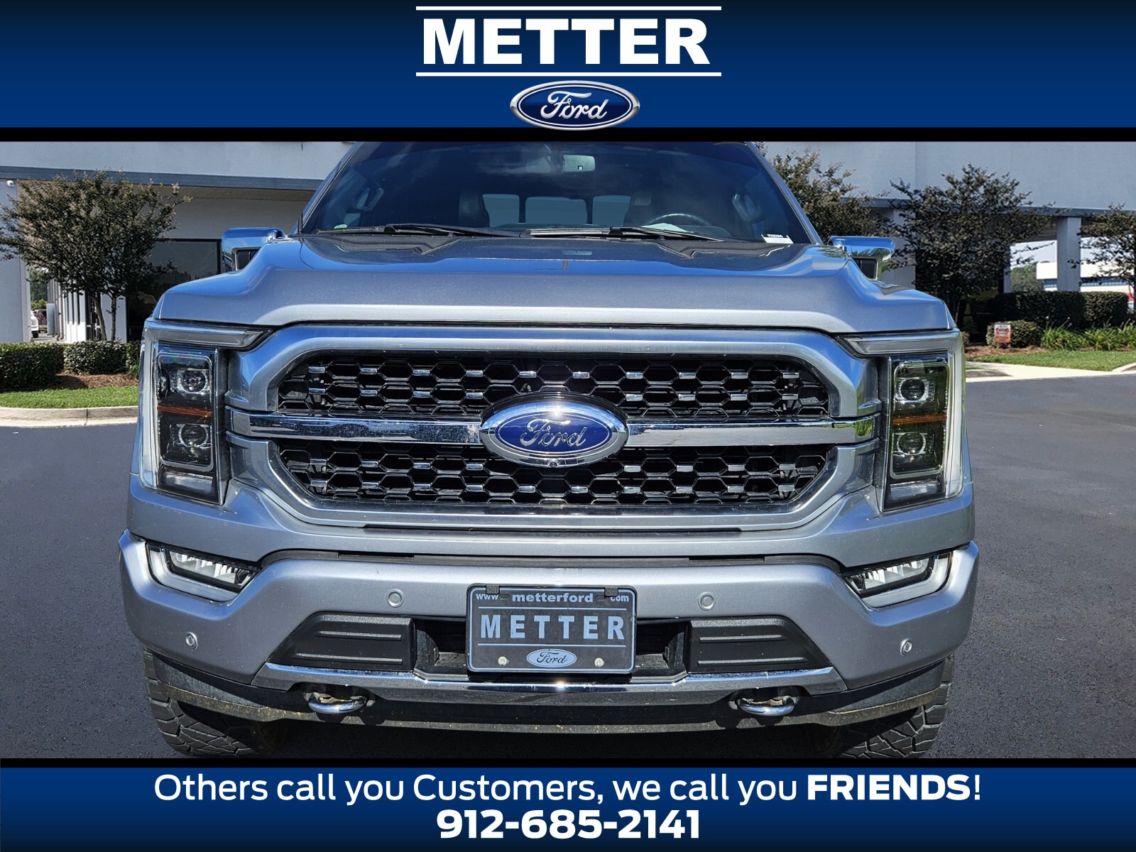 Used 2022 Ford F-150 Platinum with VIN 1FTFW1E87NFA41064 for sale in Metter, GA