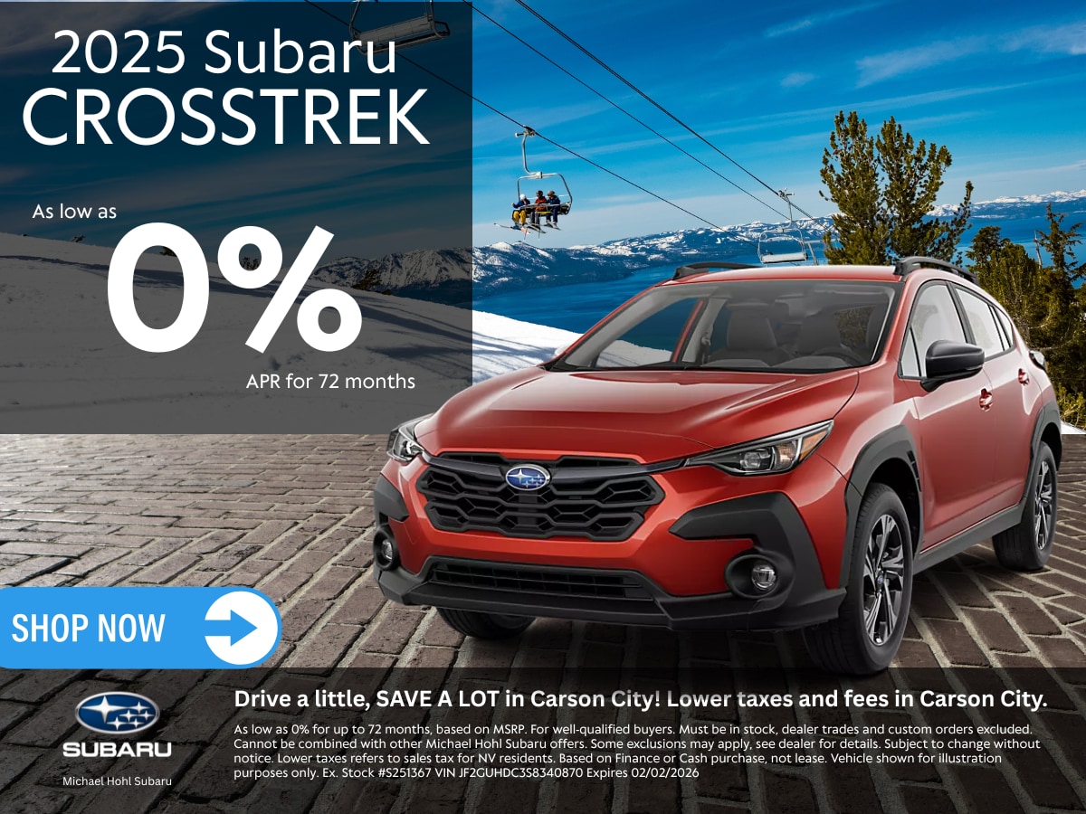  Get as low as 0% APR on 2025 Subaru Crosstrek