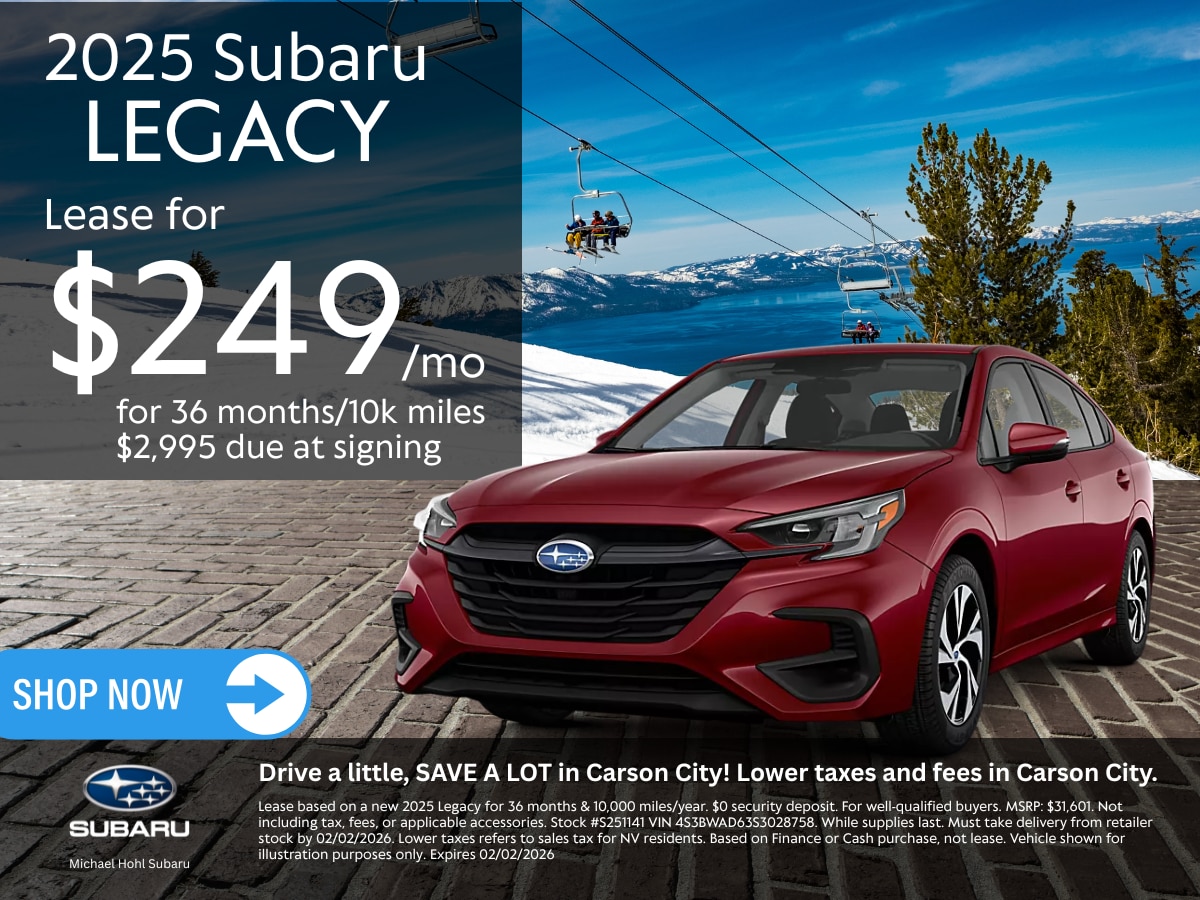  Lease a 2025 Subaru Legacy for as low as $249 per month for 36 months.