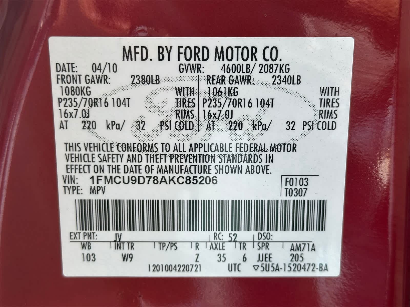 Thumbnail: 2010 Ford Escape - 24