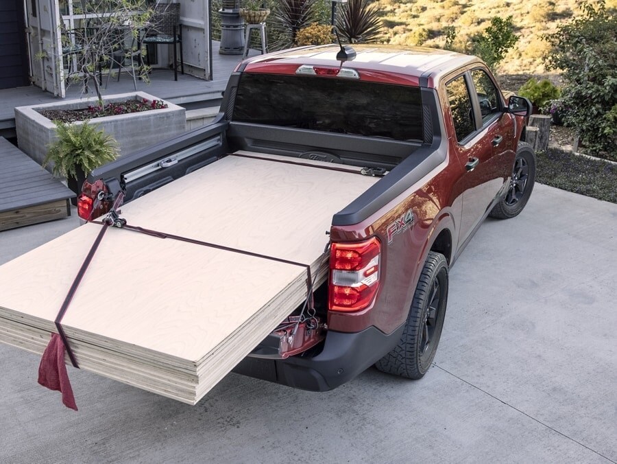A collage of Ford Maverick® pickup trucks in demanding environments.