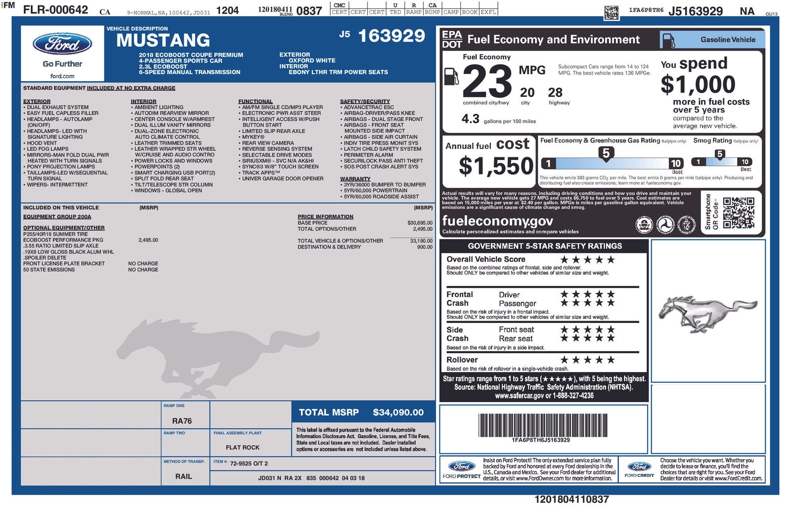 2018 Ford Mustang Ecoboost Premium photo 6