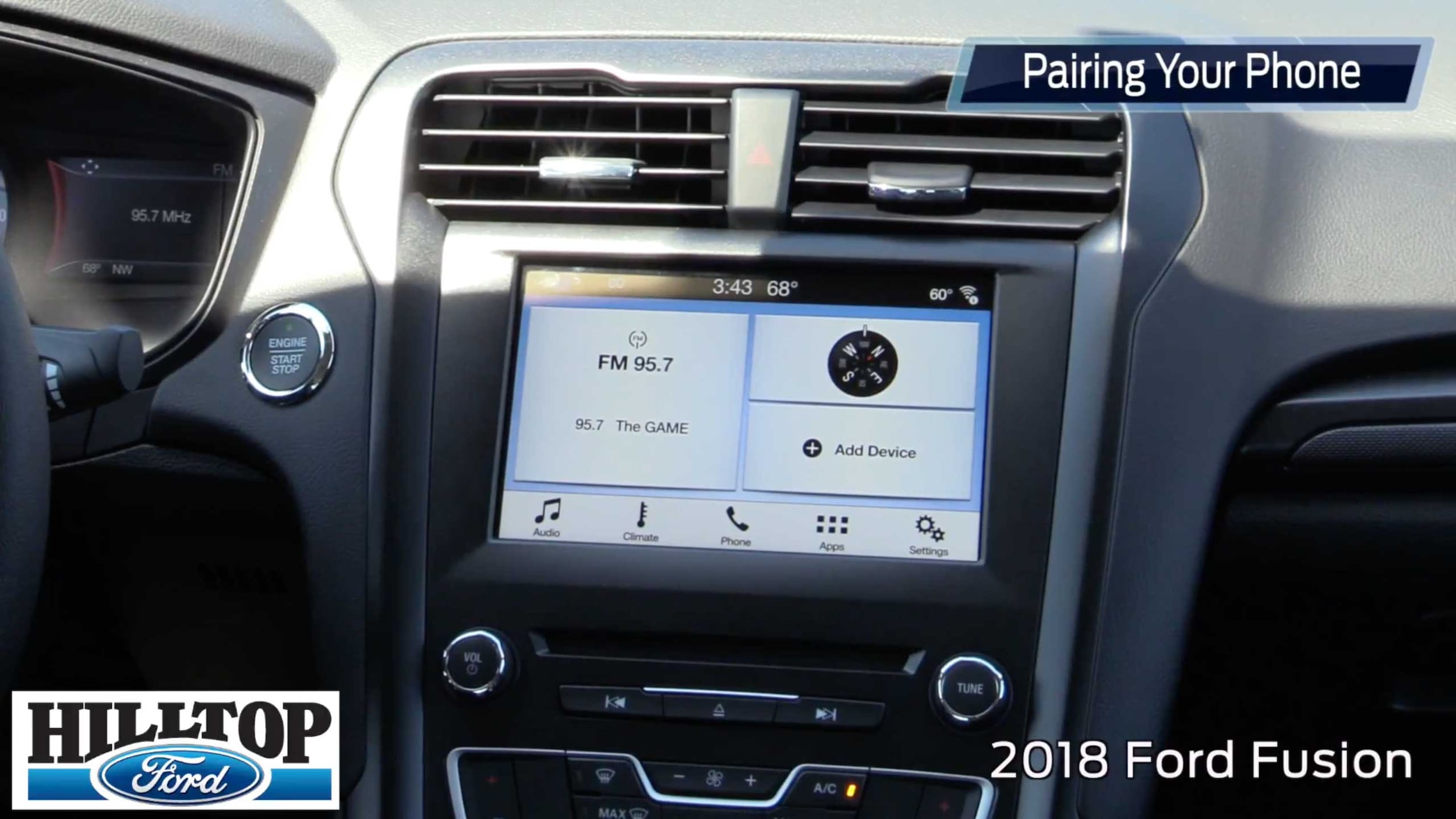 2018 Ford Fusion: Connect Phone via Bluetooth, Use Apple Car Play