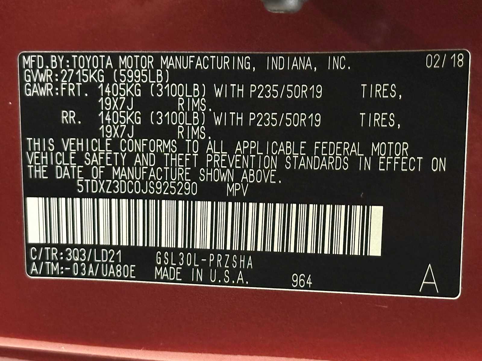 Thumbnail: 2018 Toyota Sienna - 29