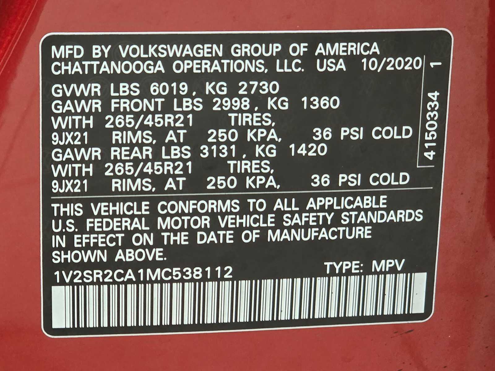 Thumbnail: 2021 Volkswagen Atlas - 31