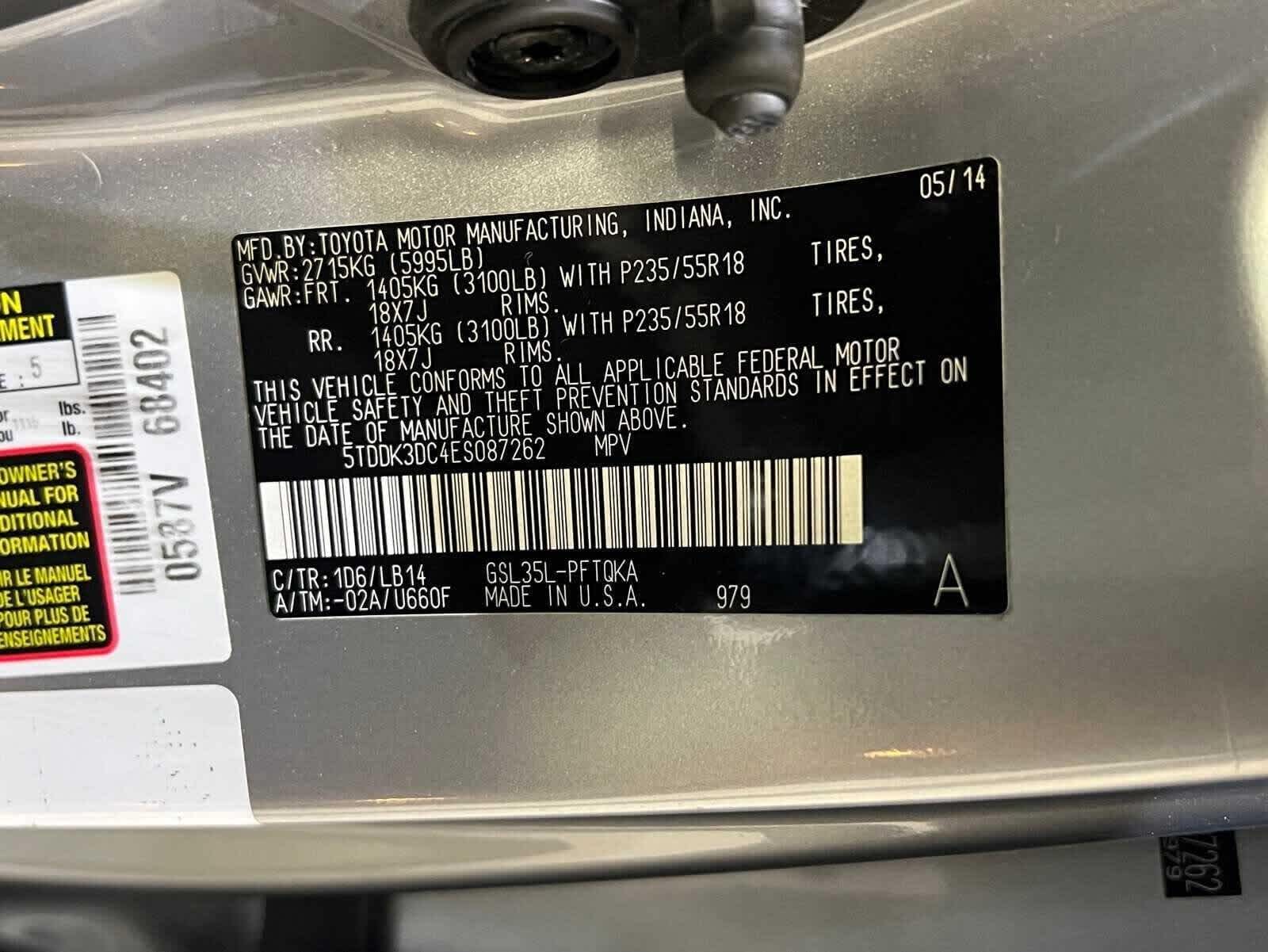 Thumbnail: 2014 Toyota Sienna - 28