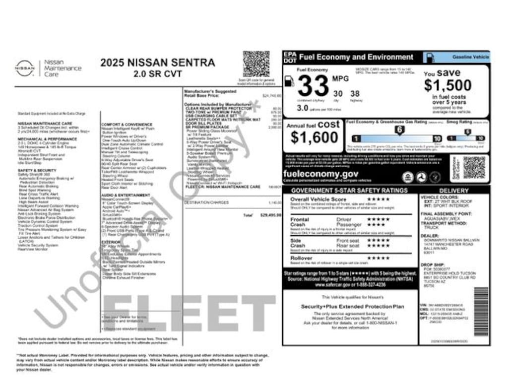 Used 2025 Nissan Sentra SR Sedan