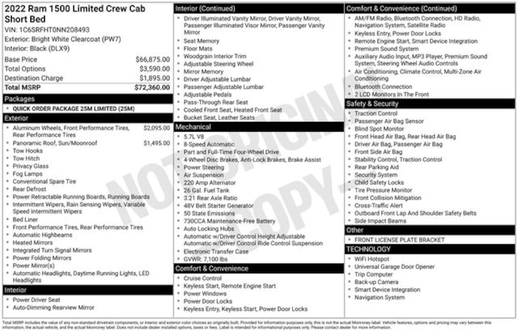 Used 2022 Ram 1500 Limited Truck Crew Cab