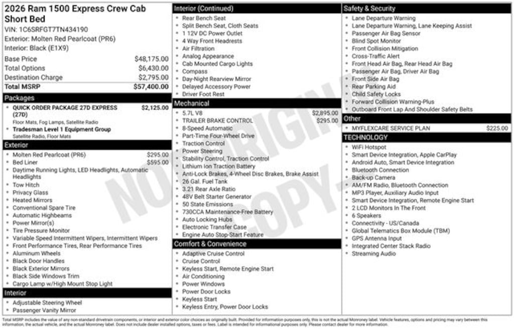 New 2026 Ram 1500 Express Pickup