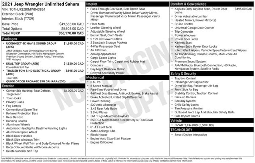 Used 2021 Jeep Wrangler Unlimited Sahara SUV