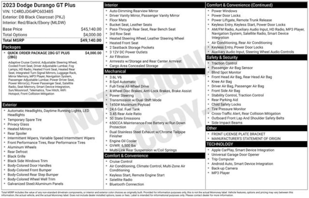 Used 2023 Dodge Durango GT SUV