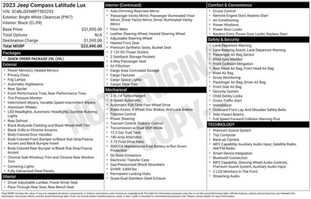Certified 2023 Jeep Compass Latitude Lux SUV