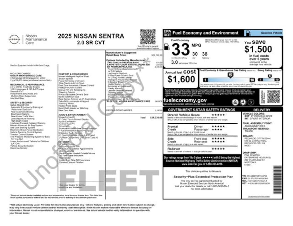 Used 2025 Nissan Sentra SR Sedan