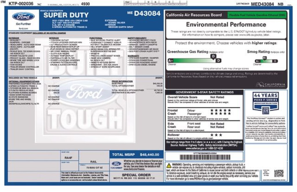 Used 2021 Ford F-250 Truck Crew Cab