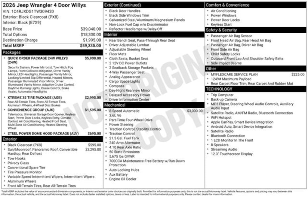 New 2026 Jeep Wrangler Willys Sport Utility