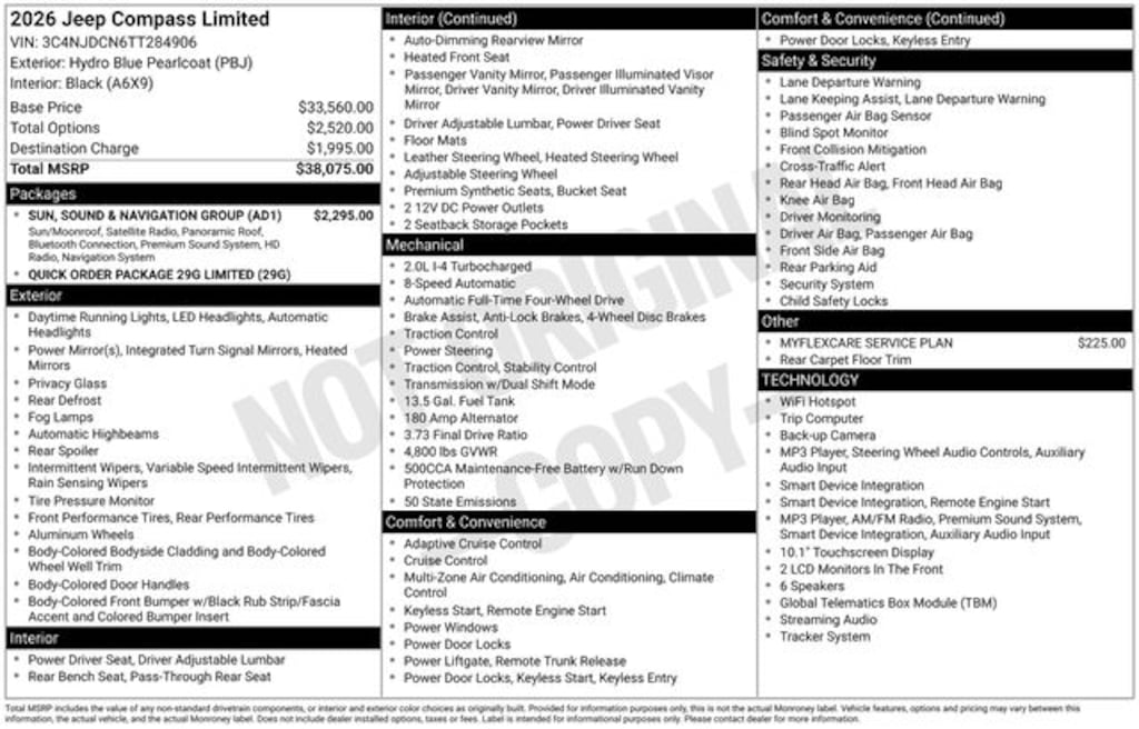 New 2026 Jeep Compass Limited Sport Utility