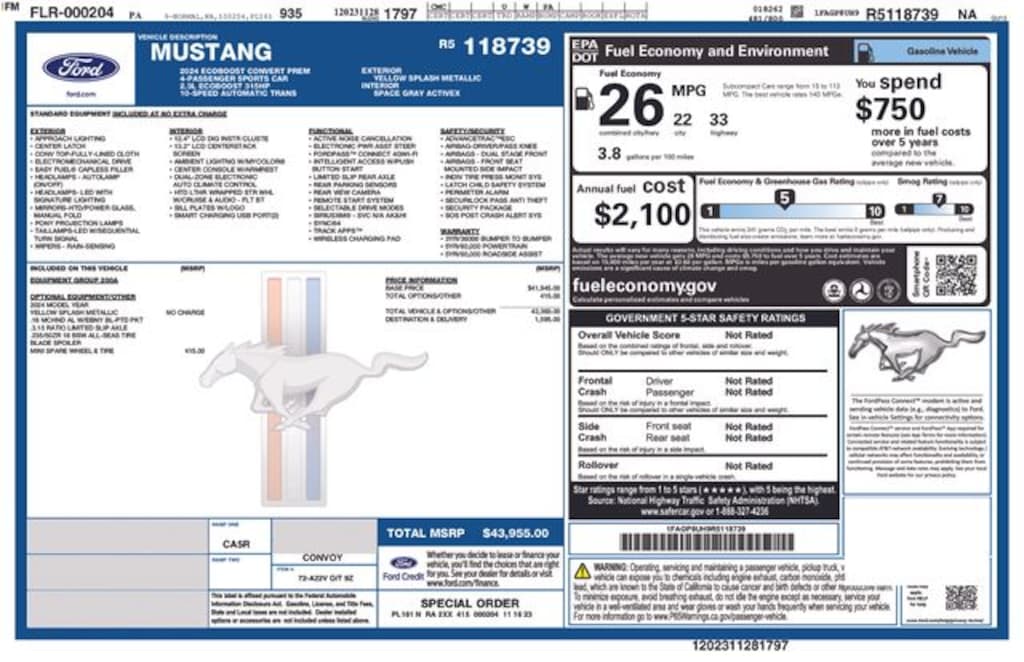 Used 2024 Ford Mustang Convertible